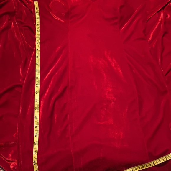 Hebeos| Sweetheart A-Long Red Mermaid Velvet Prom Dress| Sz M - Picture 11 of 15